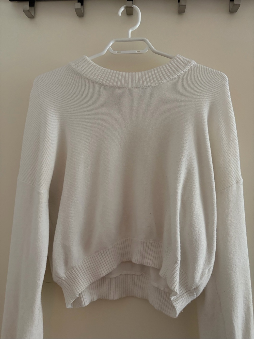 Ardene Cream Crewneck Sweater - Relaxed Fit